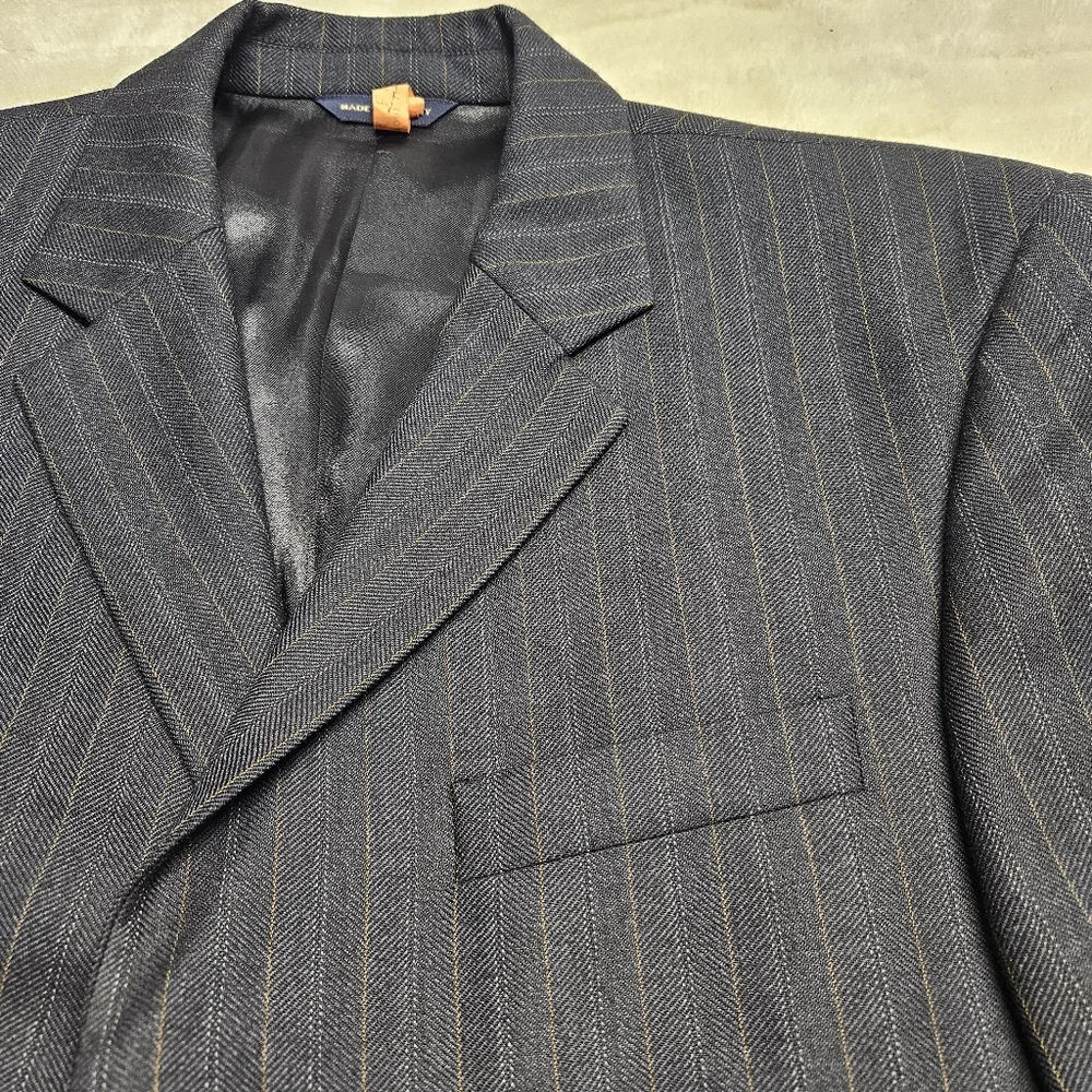 Banana Republic Modern Fit Mens 42R Blazer Pinstripe Wool Sport Coat Old Money